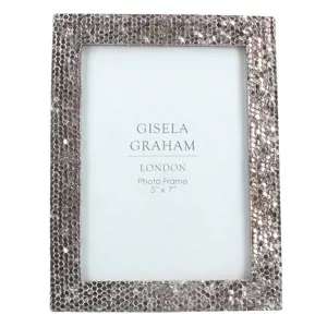 Gisela Graham Resin Photo Frame Silver Chainmail